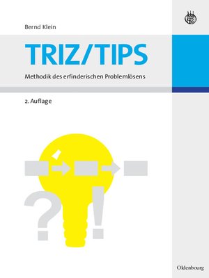 cover image of TRIZ/TIPS--Methodik des erfinderischen Problemlösens